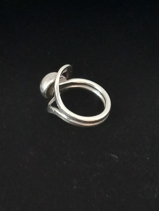 Vtg Mexico Silver 925 Orbital Design Ring Size 6.5 - Picture 3 of 6